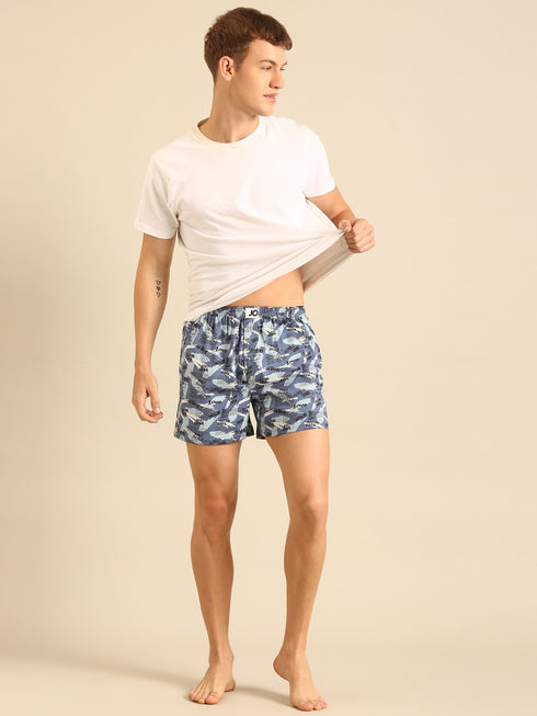 3 Pack Cotton Printed Multicolored Boxers